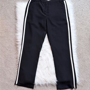 AllSaints Black Pants with White Stripes